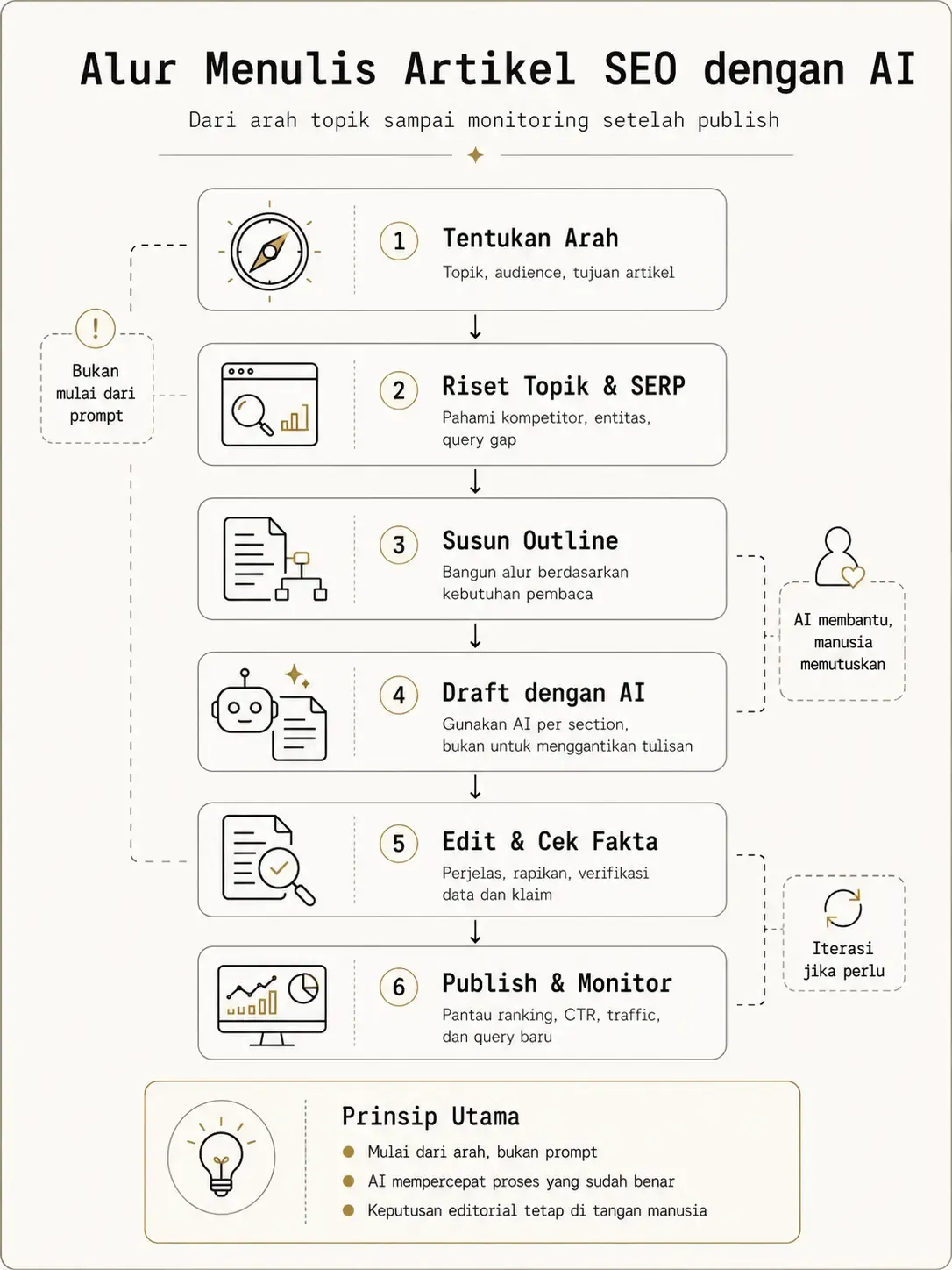 Cara Menulis Artikel SEO dengan AI - alur membuat artikel seo dengan ai