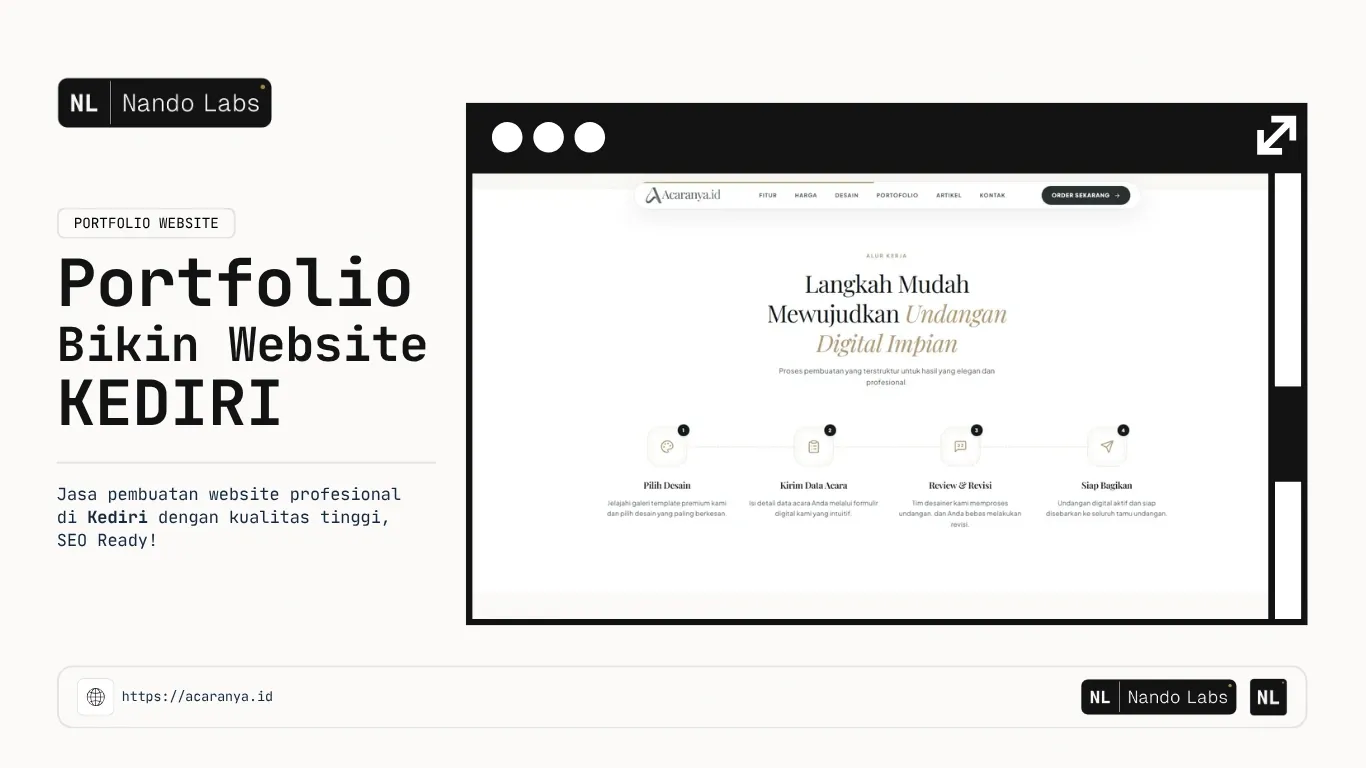 Portfolio Jasa Pembuatan Website Kediri Acaranya.id