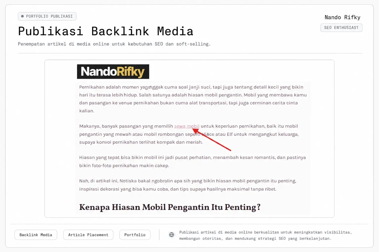 Contoh Publikasi Media - publikasi backlink media 2