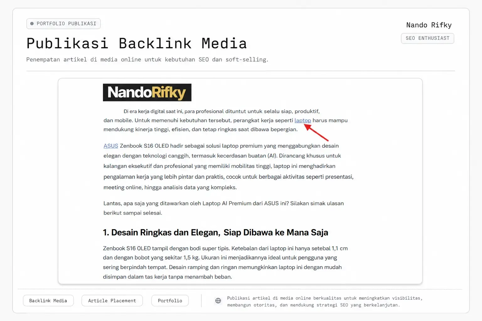Contoh Publikasi Media - publikasi backlink media 3